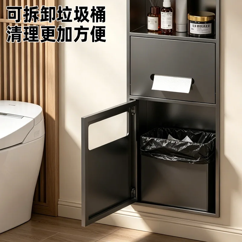 Stainless steel niche toilet hidden toilet brush concealed toilet niche concealed embedded tissue box niche