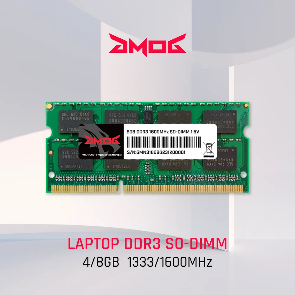 

Оперативная память GMOG SO-DIMM DDR3 DDR3L для ноутбука 4 ГБ 8 ГБ 1333 МГц 1600 МГц 1,5 В/1,35 в, ОЗУ для ноутбука с пожизненной гарантией