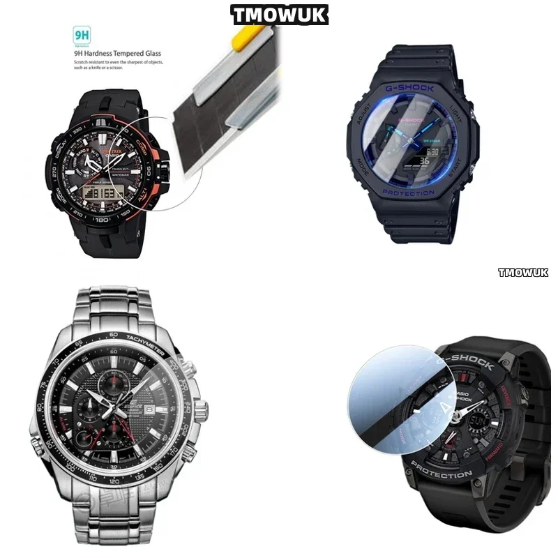 For Casio GA100 6100 TR770 Pro-Trek EFR 303 GA-2200 GA-2100 GST-W300, Durable Screen Shield, Bubble-Free Application. TMOWUK