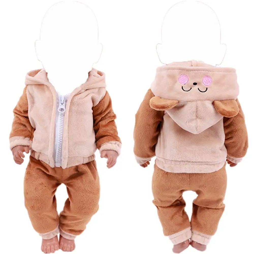 Gift Dolls Accessories Bear Panda Duck Playing House Plush Animal Hoodies Pants Set Rabbit Frog Doll Clothes