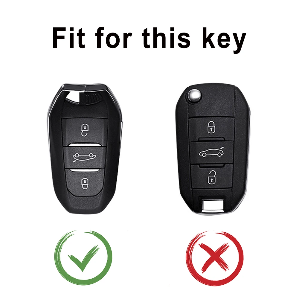 Keyless Protector for Opel Grandland X Mokka Corsa Insignia Auto Car Key Case Fob Cover for Peugeot 2008 3008 5008 308 508