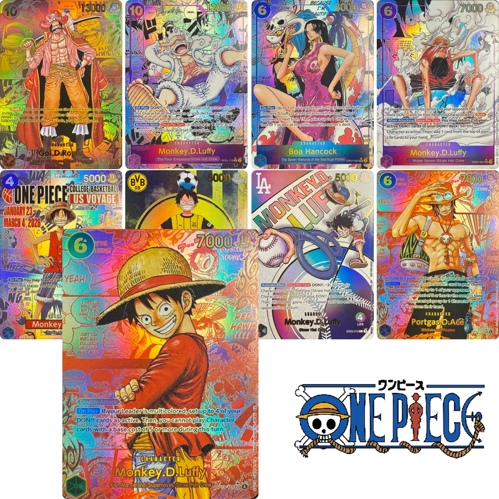 Anime characters ONE PIECE Monkey D Luffy Shanks DIY Homemade texture toys Xtreme Collection card Christmas birthday gift