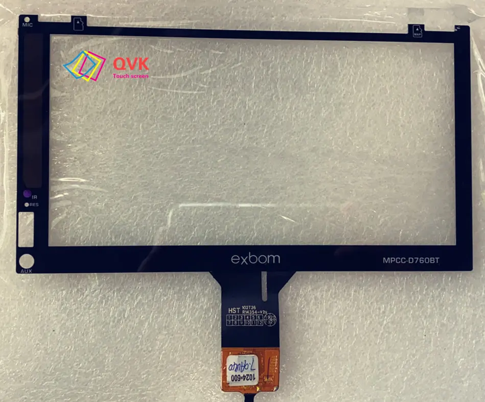 

QVK New touch screen For Exbom MPCC-D760BT touch screen panel repair replacement parts MPCC-D760BT