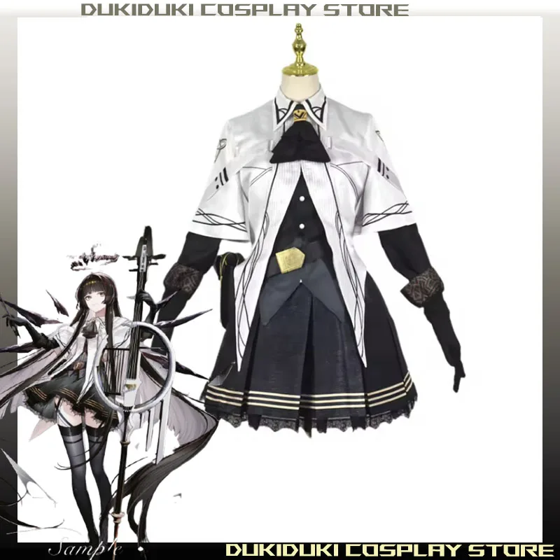 

Virtuosa Cosplay Suits Game Arknights Cosplay Costume Women White Uniform Full Costume Dress Uniforms Sets Wig Party Outfits