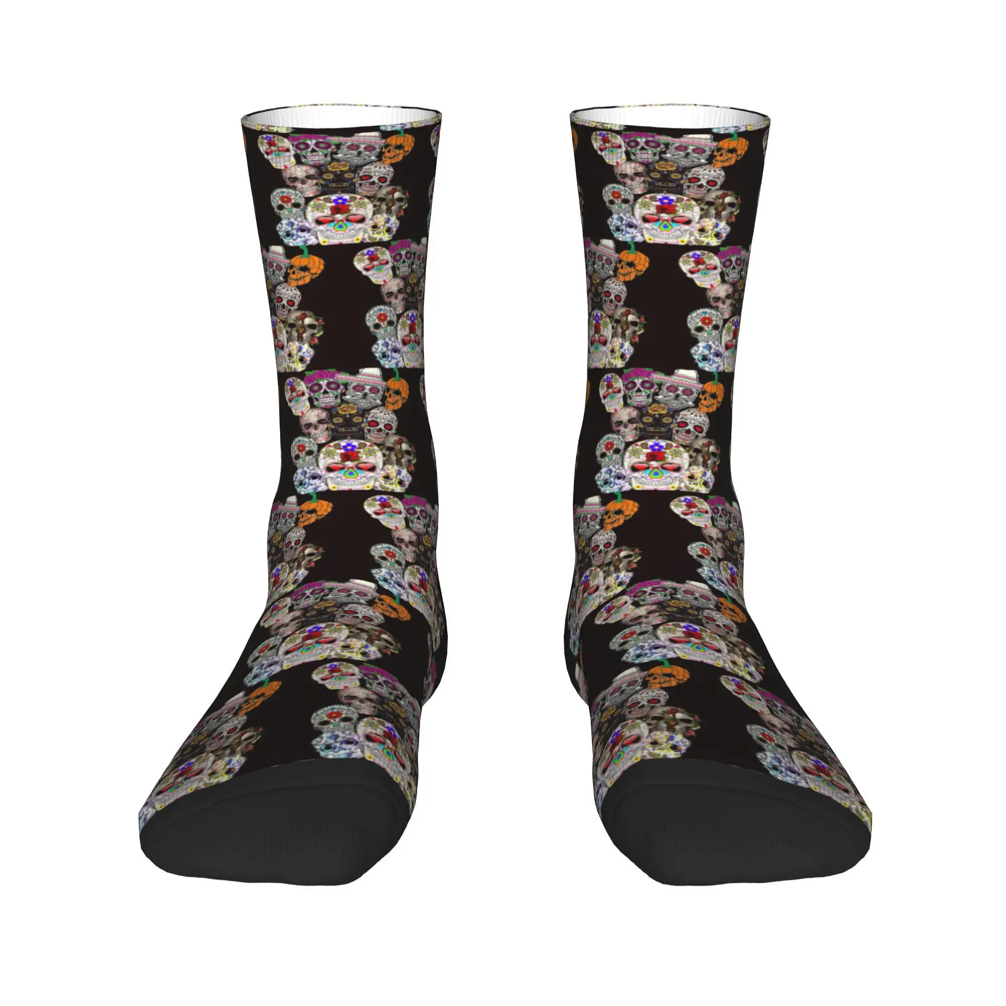 

Day of the Dead Art Mexican Sugar Skull Socks Harajuku High Quality Stockings All Season Long Socks Accessories for Unisex Gifts
