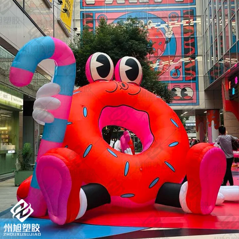 Inflatable dessert donuts, air model food bread mall outdoor decorative props