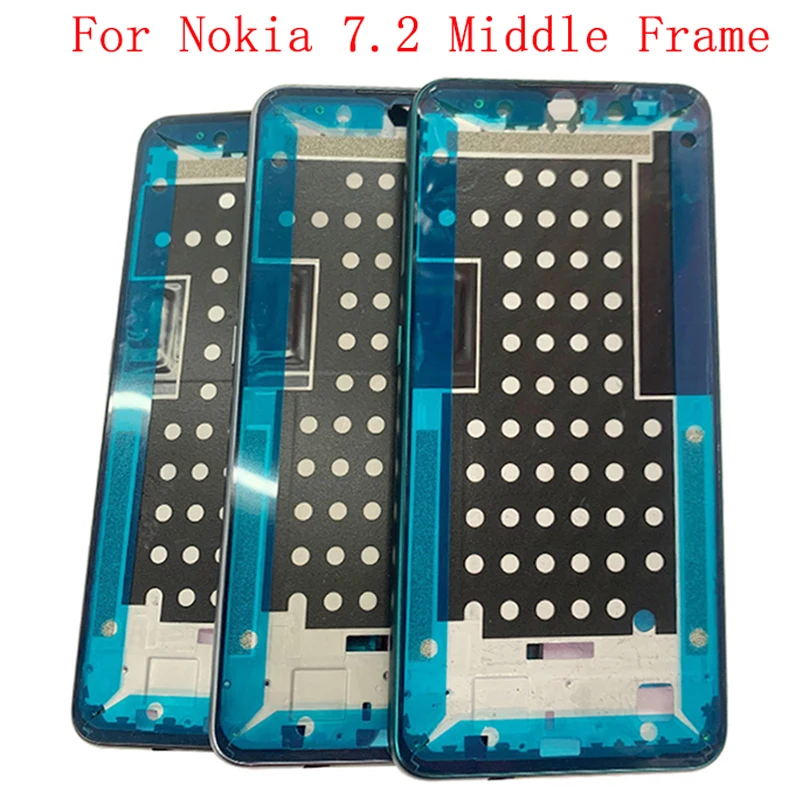 

Middle Frame LCD Bezel Plate Panel Chassis Housing For Nokia 6.2 7.2 Phone Metal LCD Frame Repair Parts