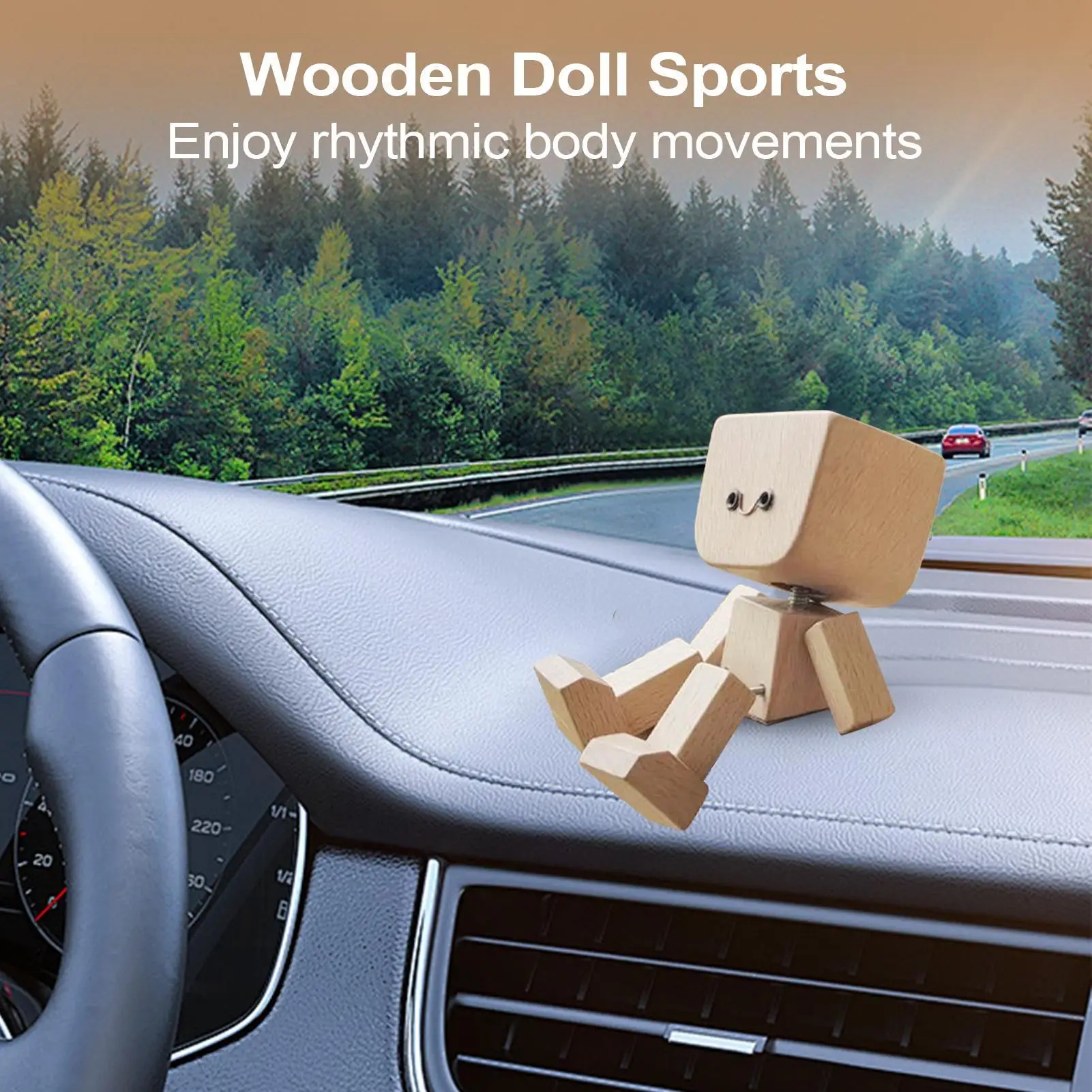 

Car Dashboard Decorations Funny Wood Shaking Feet Decor With Magnetic Base Cute Interior Accessories With 12 Changeable