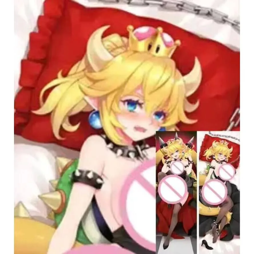 Funda de almohada de cuerpo Anime Futa Dakimakura Bowsett, funda con estampado de doble cara, regalos de tamaño natural