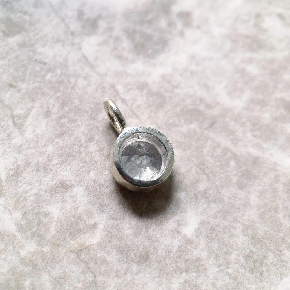 Pendant Round Crystal Brand Fashion Jewelry Europe Simple Accessories 925 Sterling Silver Classic Gift For Woman