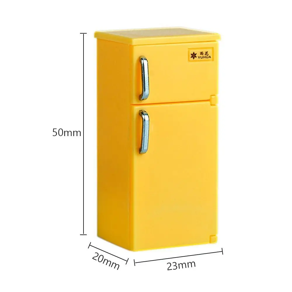 für Blyth Puppe Spielzeug 1/12 Miniatur Kühlschrank Modell Puppenhaus Kühlschrank Retro Küchengeräte