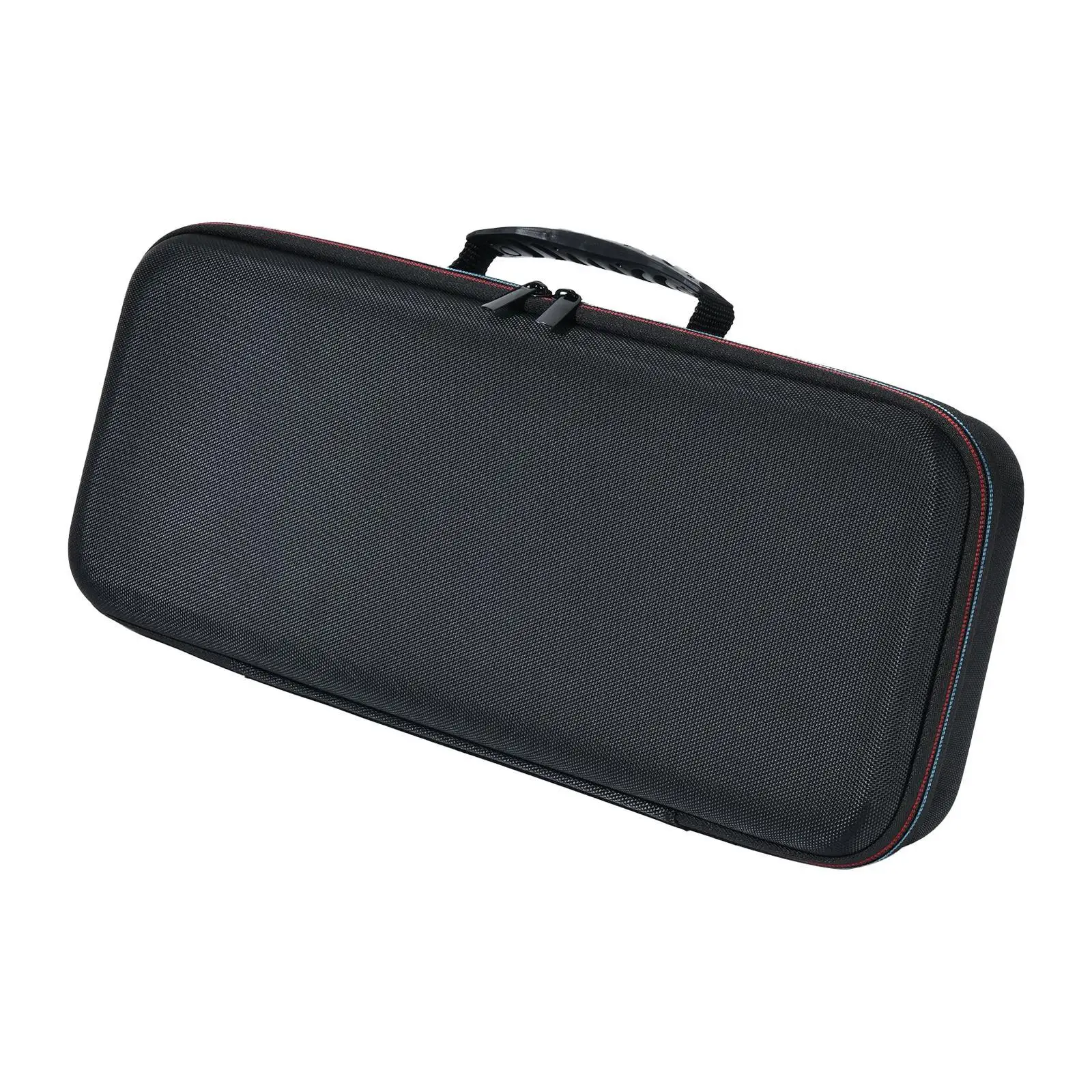 Black Keyboard Storage Bag Double Zipper Hard Case Lightweight Protective for 75 Percent Mechanical Keyboard Commute