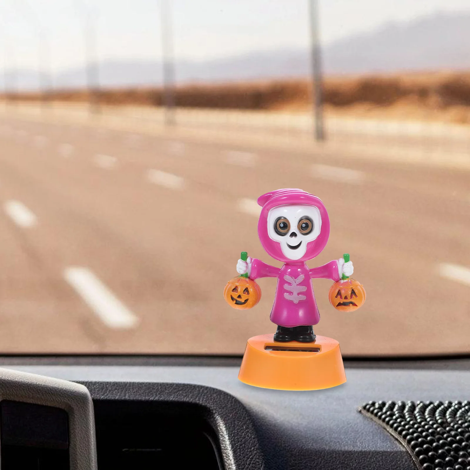 ديكور شبح الرقص الشمسي للهالوين يعمل بالطاقة الشمسية لسطح المكتب ورف الكتب وديكور المنزل وديكور الهالوين #5