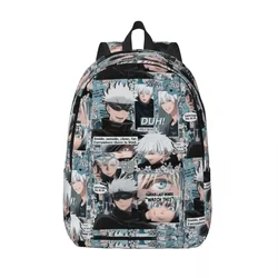 Gojo Satoru Collage Manga for Men Women Student School Bookbag Jujutsu Kaisen Anime Plaid Daypack Middle High College Hiking