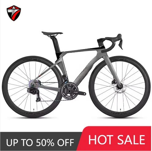 

Велосипед шоссейный TTY TTY2026 New R5 Term 700c, карбоновый, с дисковыми тормозами, 24 скорости, Di2, Wheeltop Racing Bike