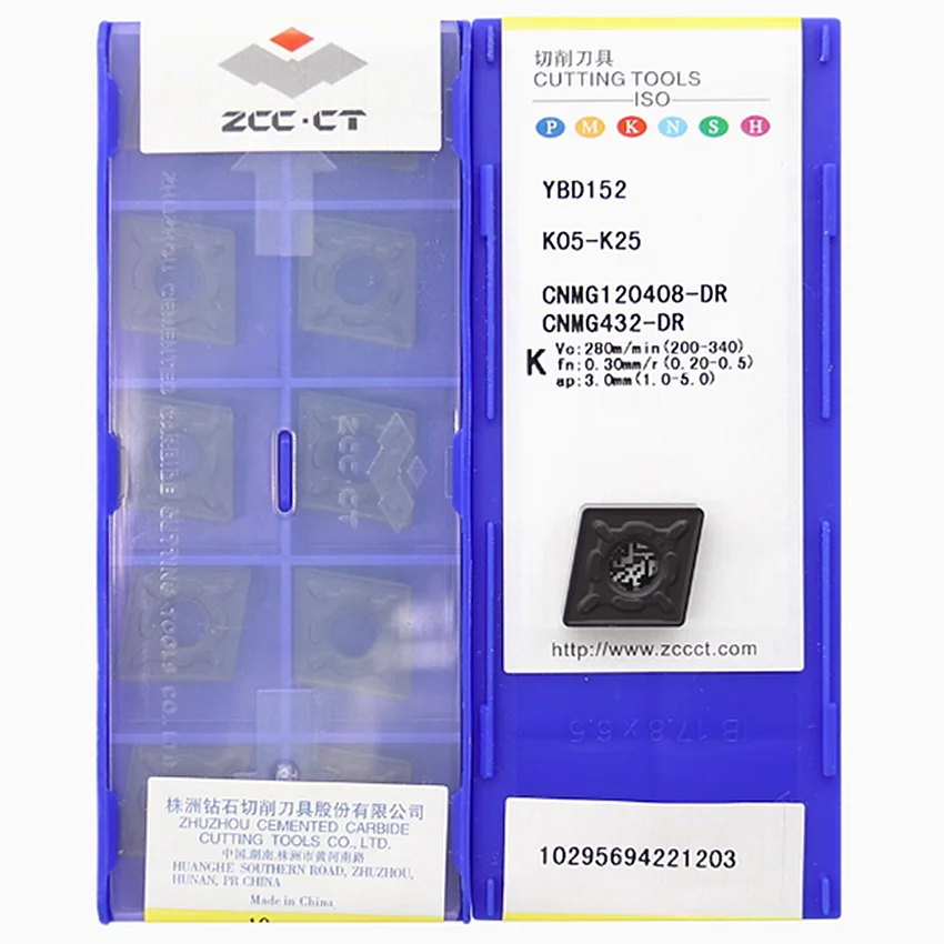 CNMG120408-DR YBD152/CNMG120412-DR YBD152/CNMG120408-DR YBD102/CNMG120412-DR YBD102 ZCC.CT CNC carbide Turning inserts 10pcs/box