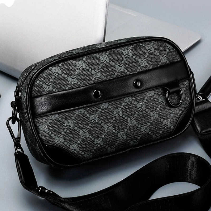 2026 new Fashion Trends Men pu leather Shoulder Bag Casual Portable Men Crossbody Bags Business Simple Handbag for Daily Commute