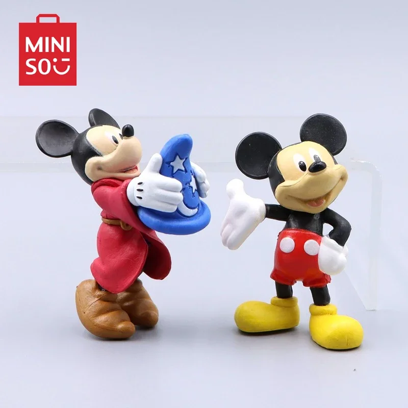 Miniso Mickey Cute Standing Mouse Magician Mouse Doll DIY Patch Material Mini Grabber Ornament  Hobbies Toys Garage Kit