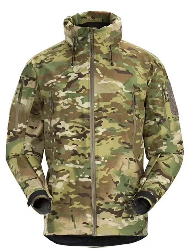 ARC Outdoor Hardshell Waterproof Jumper Men - Suitable for Sports, Hiking, Fishing, Cycling, with Rubberized Windproof Lining