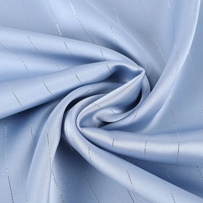 Imitation Acetate Charmeuse Fabric Elegant Metallic Jacquard Thick Style For Uniform Coat Suit