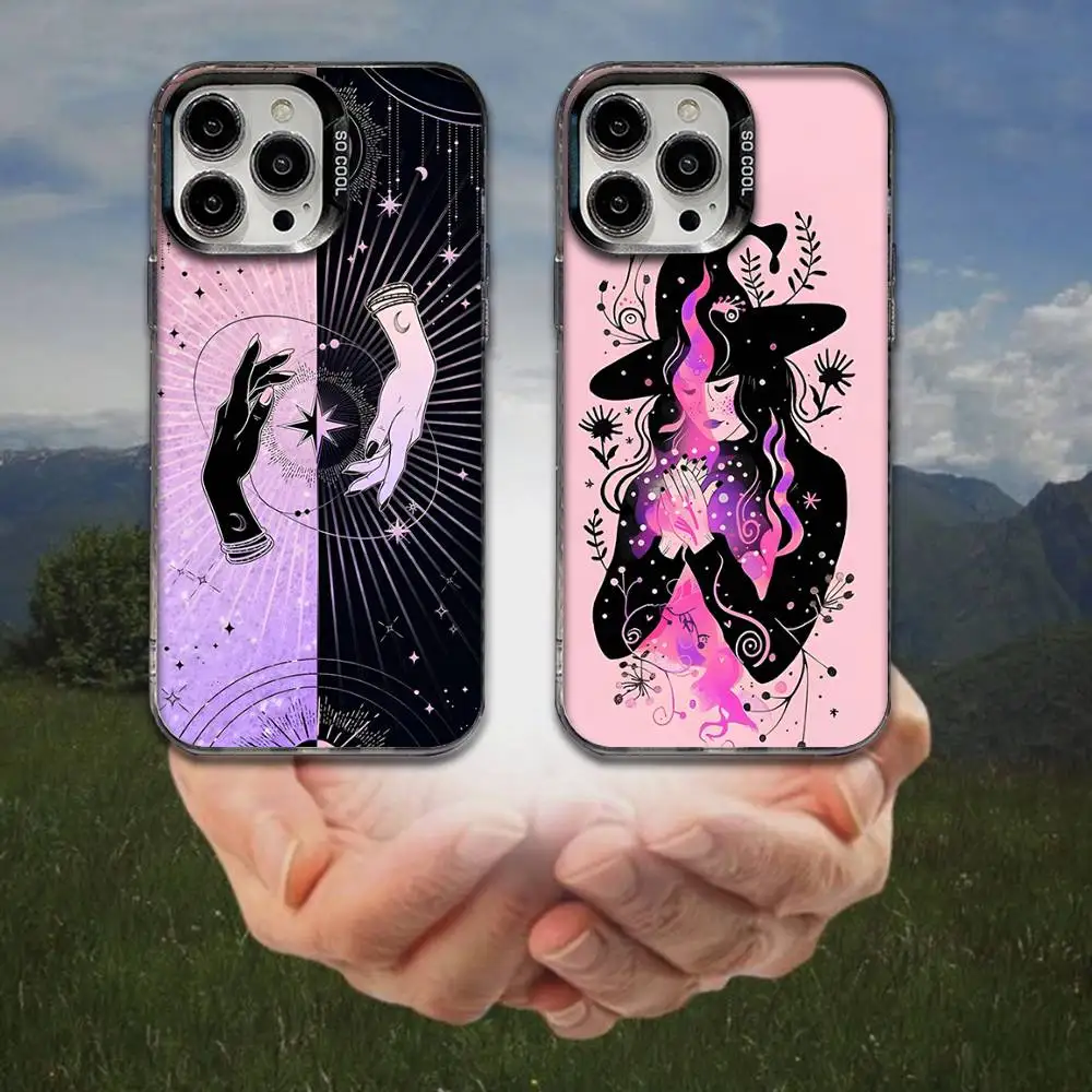 

Witch Cat Magic Crystal Skull Bat Phone Case For iPhone 16,15,14,13,12,11,8,7,Pro,Max,Plus,Mini,XS,SE Anti Fall Black Matte Hard