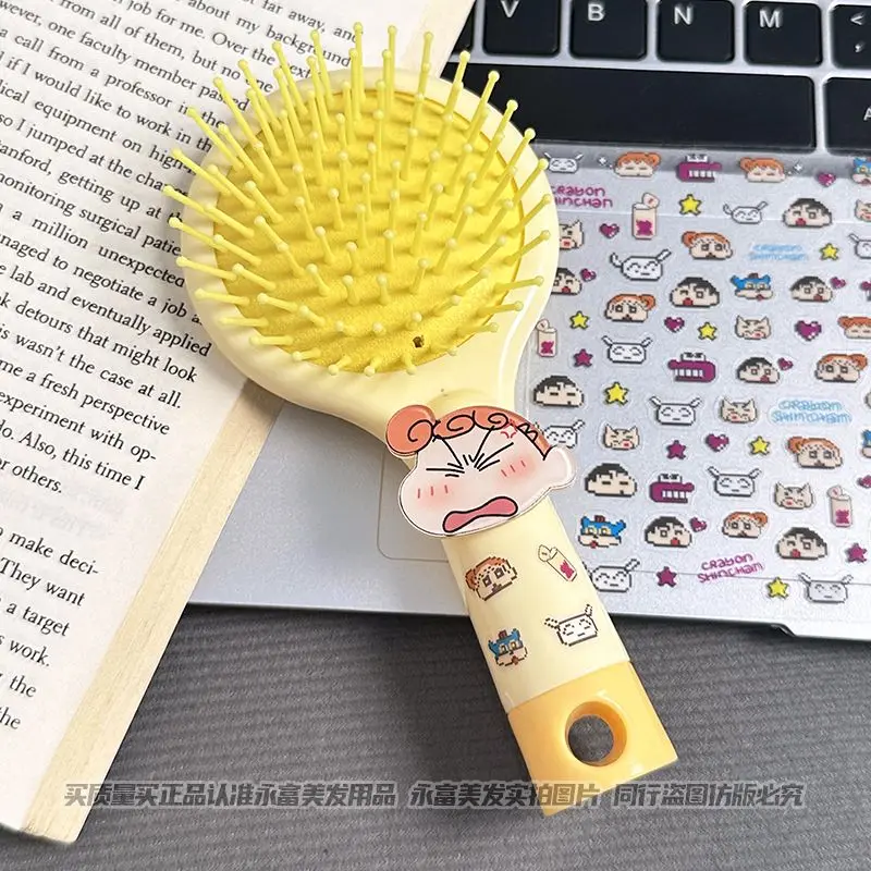 INS Crayon Shin Chan Kawaii Airbag Comb Anime Portable Mini Massage Comb High Beauty Girl Makeup Creative Gifts Surprise