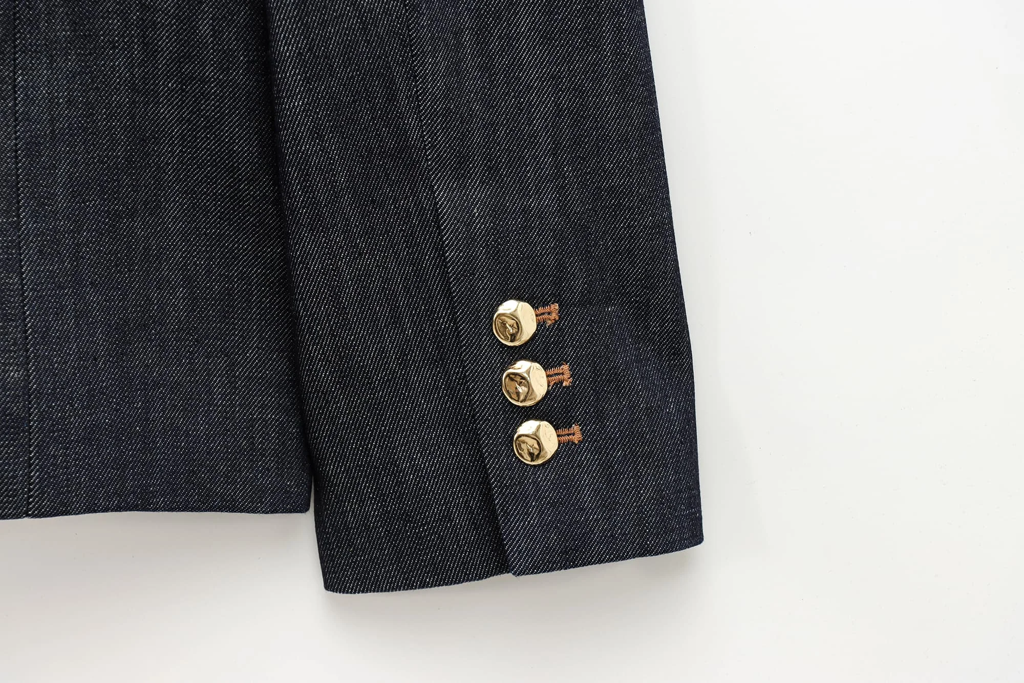 เสื้อเบลเซอร์ยีนส์ลำลองสำหรับผู้หญิง สไตล์สปริง/ออทัมน์ กระดุมแถวเดียว แขนยาว ปกเสื้อแบบลาペル มีกระเป๋า ทรงเข้ารูป