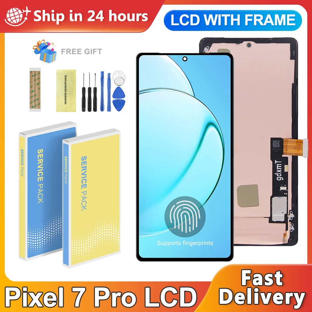 OLED For Google Pixel 7 Pro LCD Display For Google Pixel 7Pro GP4BC GE2AE Display Screen Touch Digitizer Assembly With Frame