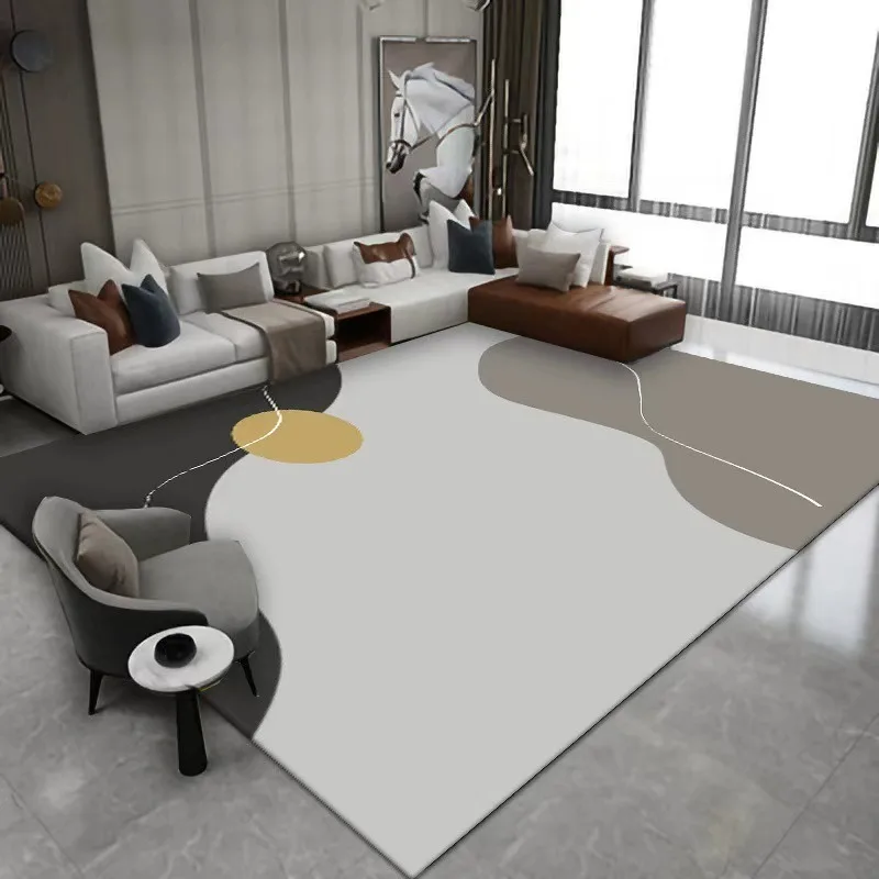 Black Grey Abstract Carpets for Living Room Decoration Dirty-resistant Floor Mat Rugs Bedroom Sofa Coffee Table Area Decor Rug