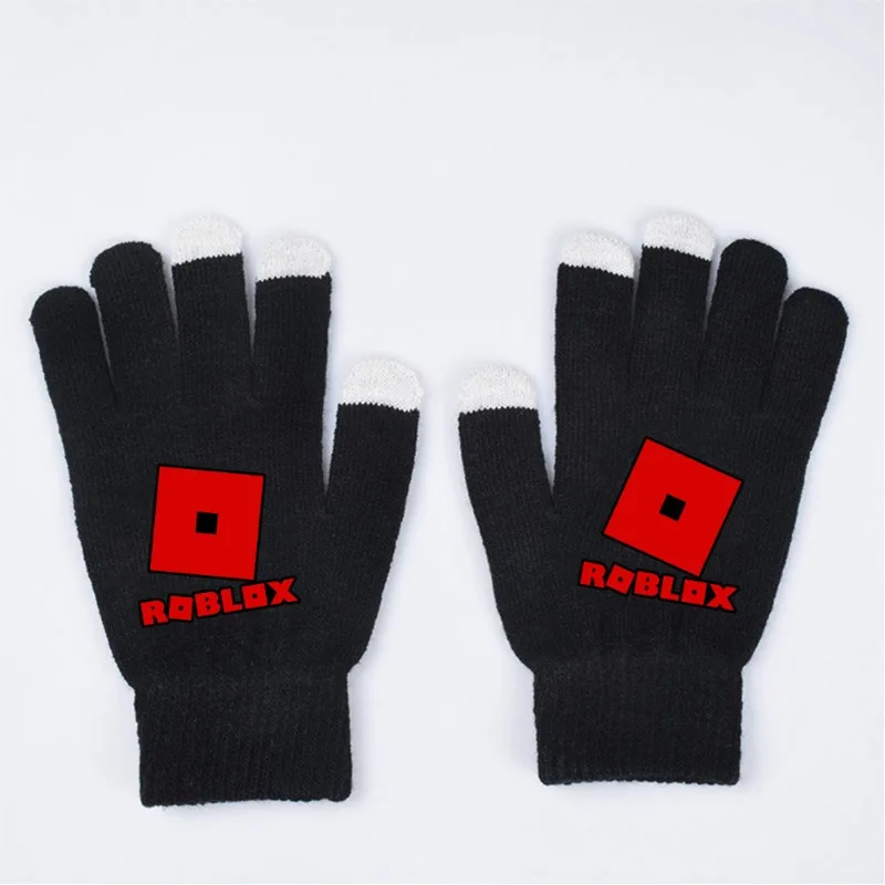 Nuevos guantes de punto ROBLOX Game con pantalla táctil, guantes cálidos de otoño e invierno con diseño de moda para todos los dedos, guantes Unisex, regalos
