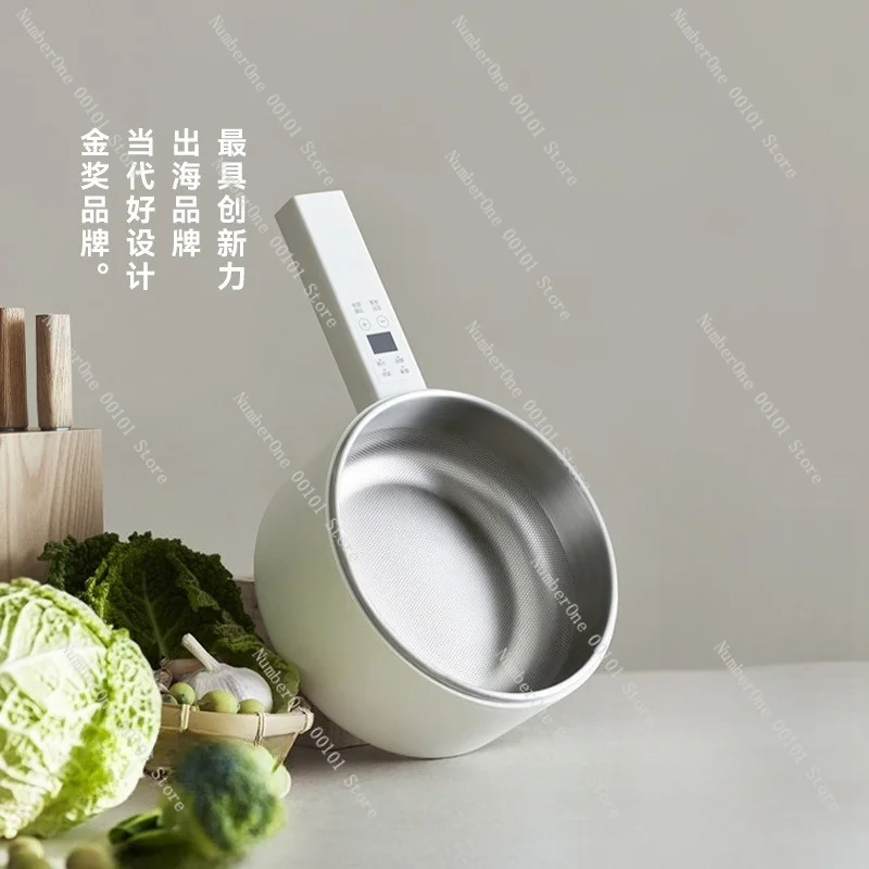 Mini Electric Cooker Portable Stainless Steel 0-Coating Multifunctional Rice Soup Steamer Hot Pot For Student Dorm Travel
