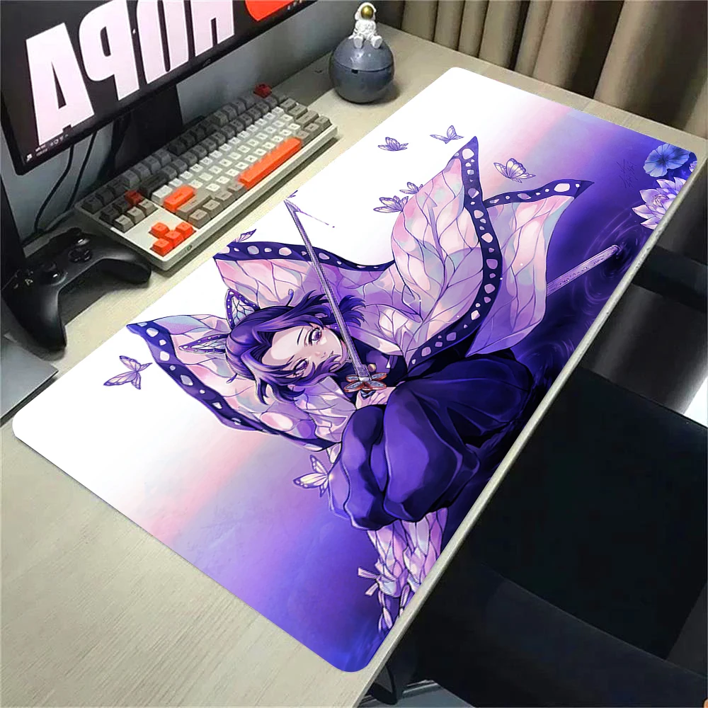 Anime Demon Slayer XL Mousepad Kimetsu no Yaiba Agatsuma Zenitsu Computer Gamers Locking Lock Edge Mouse Pad Keyboard PC Deskmat