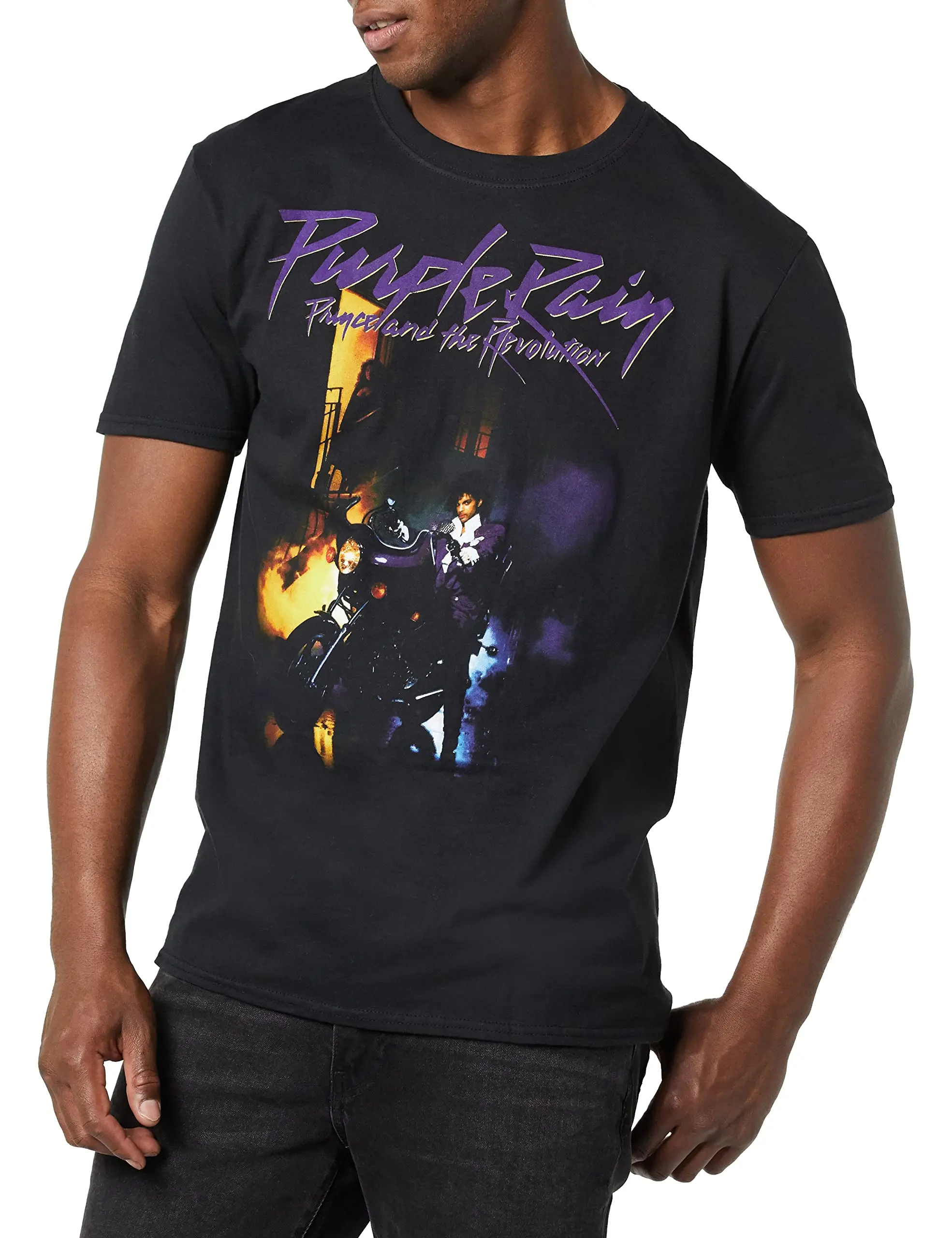 Camiseta negra de rapero Prince y Purple Rain Live para hombre, Top holgado informal de manga corta de algodón Punk Retro de Hip-hop, verano 2026