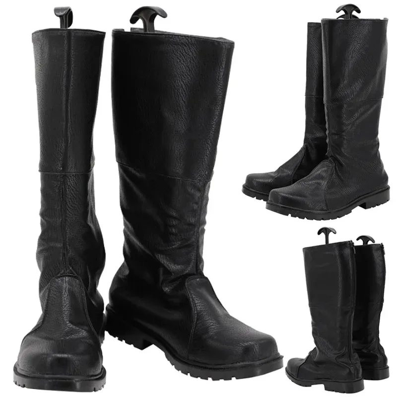 

Geralt Cosplay Fantasy Shoes Black Boots TV Wizard Disguise Costume Accessories Men Disguise Roleplay Footwear Halloween