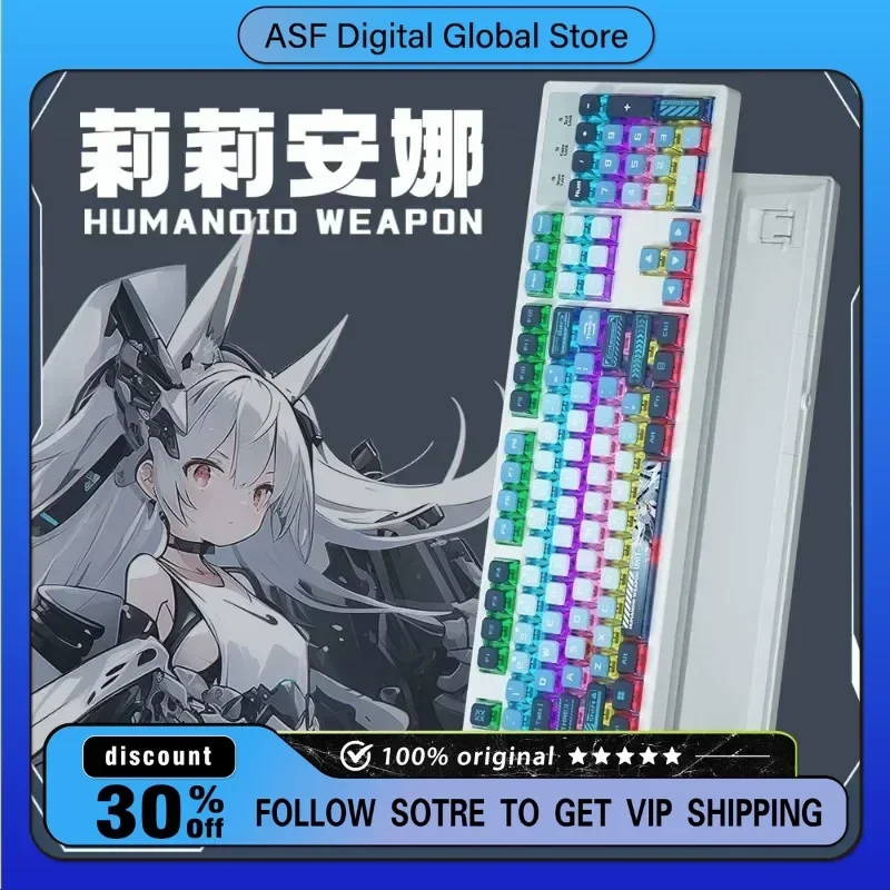 Wrangler Liliana Theme Wired Mechanical Keyboard Anime Desktop Special E-sport Gaming Mechanical Keyboard Artisan Keycap Gamer