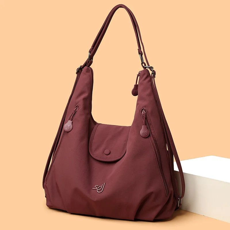 Fashionable Lightweight Large Capacity Casual Commuter Women's Shoulder Bag Multi-Functional Tote Bag And Backpack