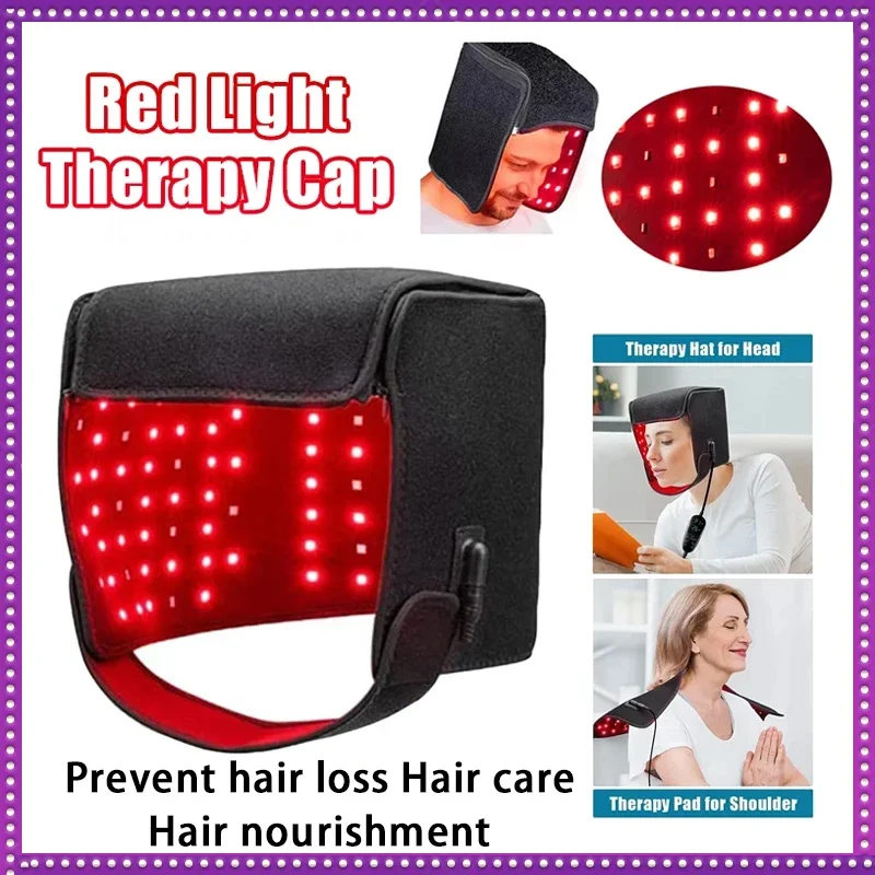 

Red Light Hats for Hair Regrowth Infrared Light Cap Thinning Anti Hair Loss Anxiety Stress Reduce Migraine Scalp Relax Massager
