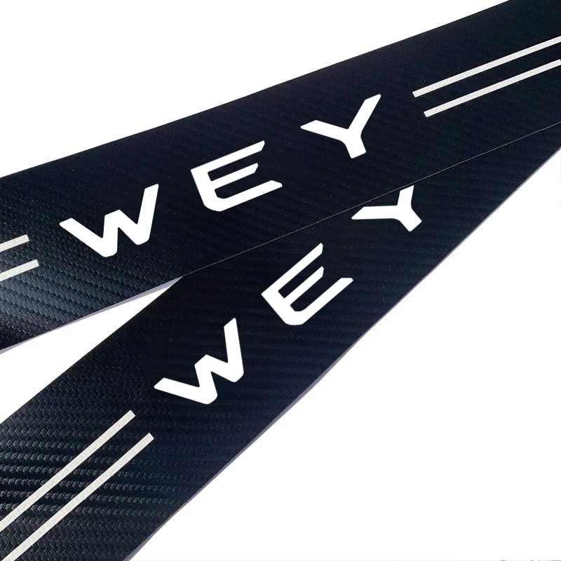 Car Door Protector Plate Stickers Sill Carbon Fiber For For Great Wall WEY Coffee 01 MOCCA DHT-PHEV vv5 vv6 vv7 XEV Accessories