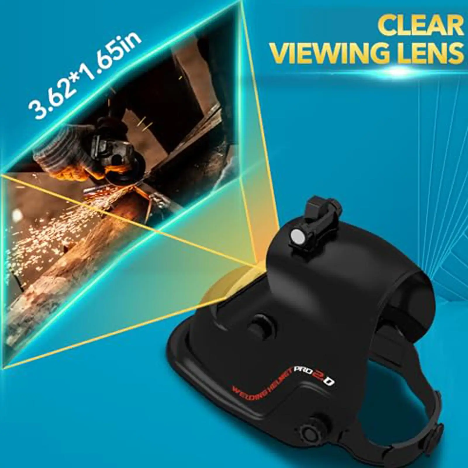 Auto Darkening Welding Helmet Adjustable Head Cover With Light Welder Hood Masque For Workshop Garage Job Site Automotive Repair