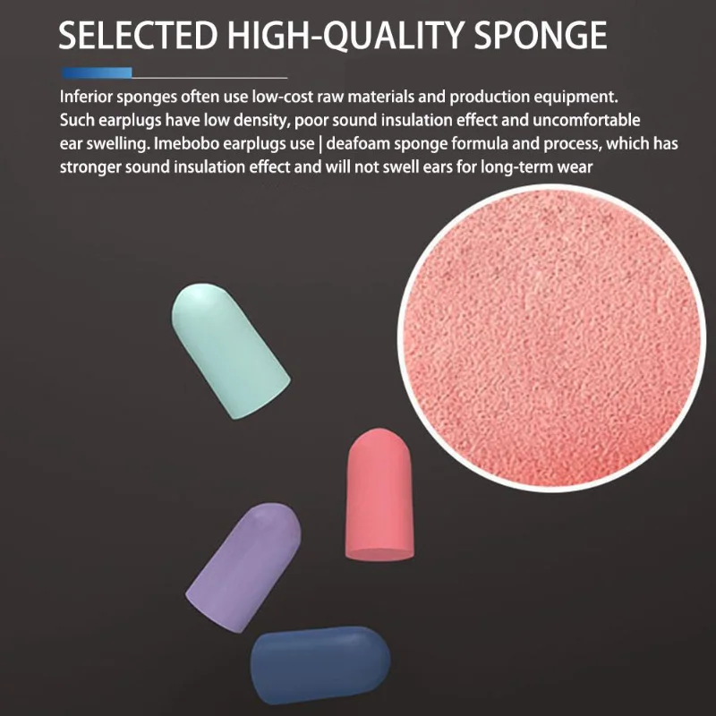 Ear Plugs Tapones Oido Ruido Earplugs Noise Reduction Sleep Sleep Plug Earplugs Filter for Ears Soft Sponge Soundproof 2pcs