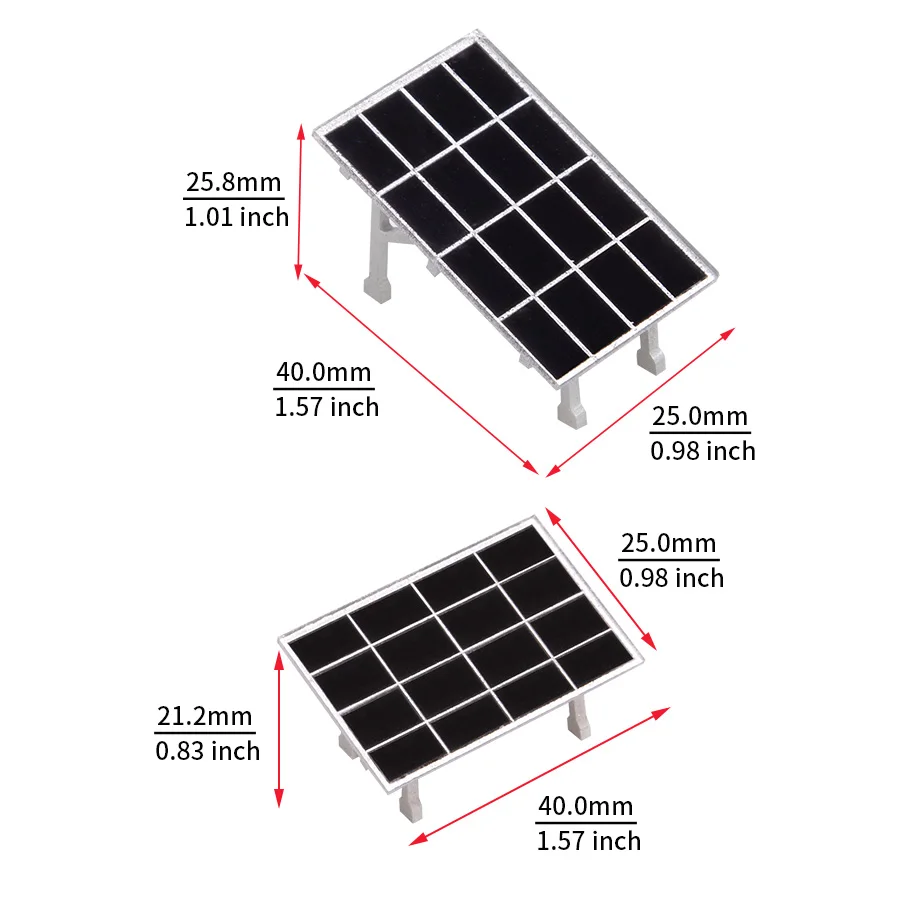 Simulation Solar Panels ABS Plastic Toys Diy Model Making Architecture Building Materials for Diorama Can't Generate Electricity