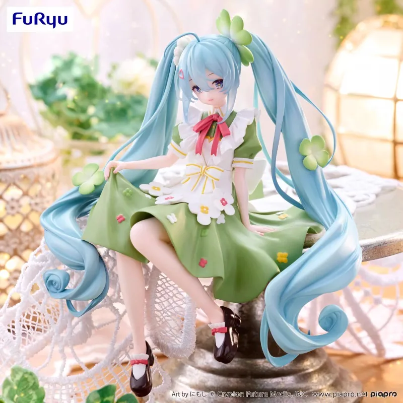 متوفر في المخزون FuRyu Hatsune Miku زهرة الجنية-أربع أوراق البرسيم المعكرونة الفورية سطح المكتب لطيف أنيمي عمل الشكل لعبة نموذج جمع