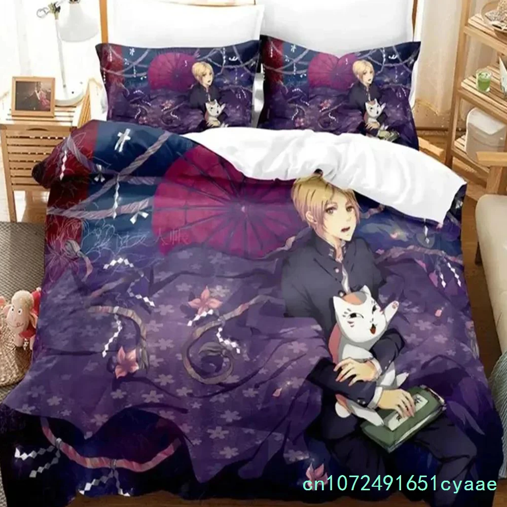 Anime Natsume Book Of Friends Nyanko Bedding Set Bedroom Soft Modern Bedspreads Comefortable Duvet Cover Quilt Cover Pillowcase