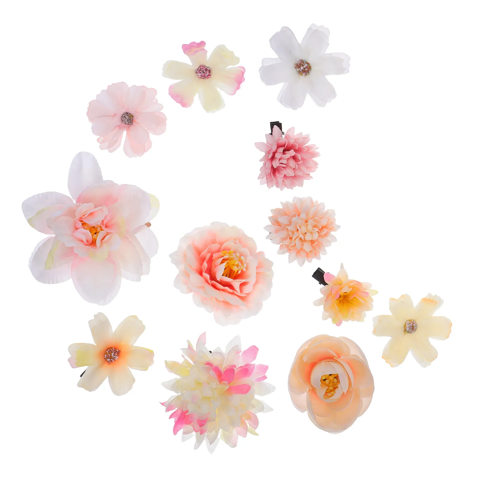 

12 шт. цветочные заколки для волос в богемном стиле, легкие зажимы для волос для свадебных вечеринок, для девочек и женщин