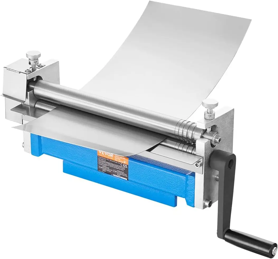 Slip Roller, 12.6 inches, Sheet Metal Slip Roll Machine, 20 Gauge Capacity, Rolling Bending Machine with Detachable Rollers, 21