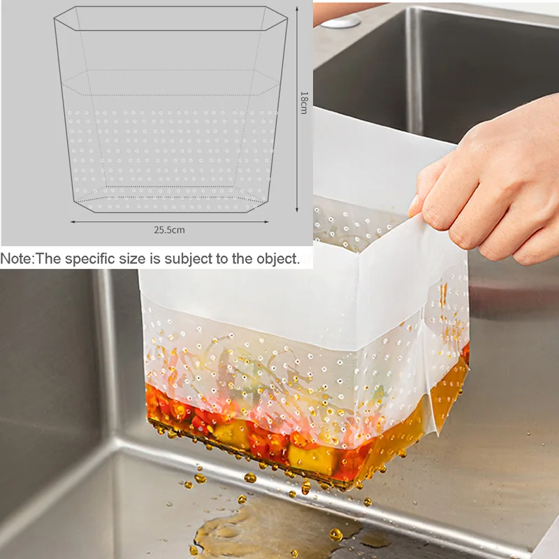 Self-standing Drain Bag Disposable Kitchen Sink Filters Sewer Drain Anti-blocking Garbage Bag Mesh Strainer Sink Garbage Net