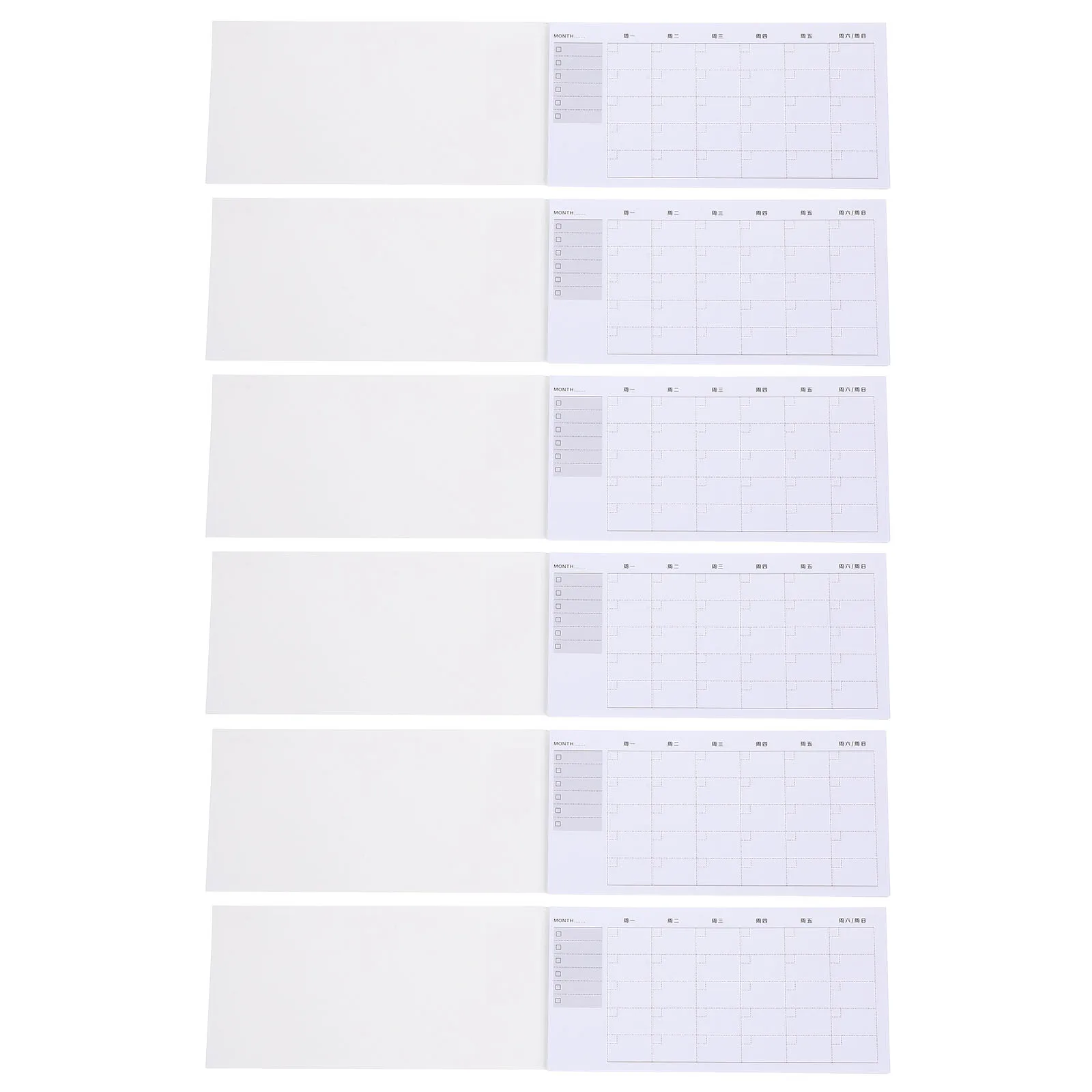 

6 Pcs Aesthetic Stationery Memo Pad Cute Small Note Pads Notebook Shopping List Notepad Blue Desk Planner Notepads Work