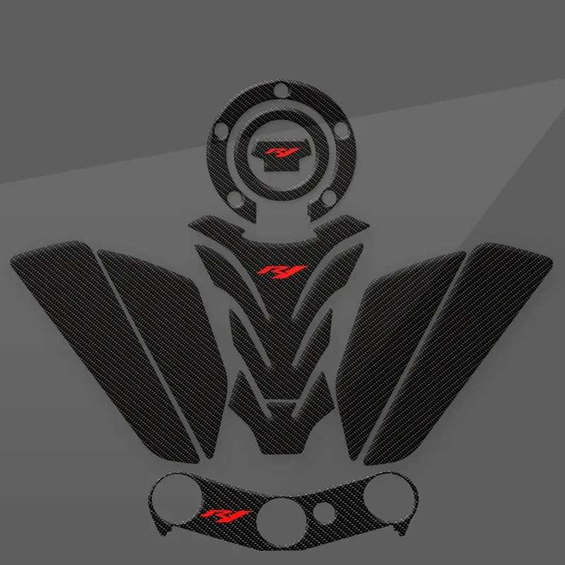 For YZF R1 YZFR1 2002-2006 2005, 3D Epoxy Resin Sticker, Motorcycle Tank Pad Protector SuitableTriple Tree Top Clamp Decals