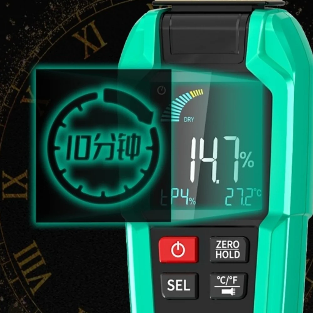 FY8868 Moisture Meter for Wood and Paper Materials Electromagnetic Sensing Tech 2.5 inch Color Screen 148 x 60 x 30mm