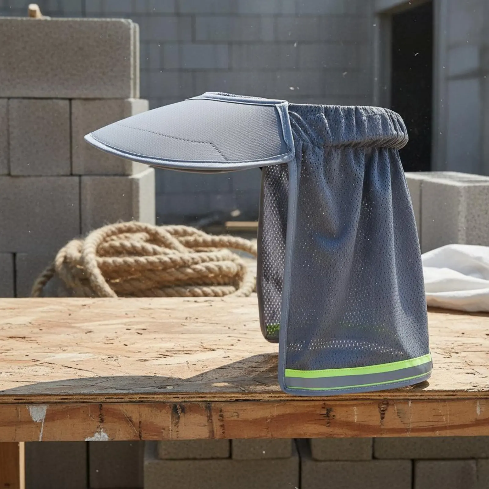 Safety Helmet Sun Visor High Visibility Hard Hat Sun Shade Full Edge Neck Shade Breathable Mesh Hard Hat Neck Guard